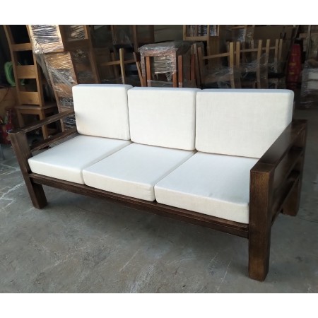 Dark Walnut Oil : Ghế Sofa Đơn Gỗ Sồi Kèm Nệm
